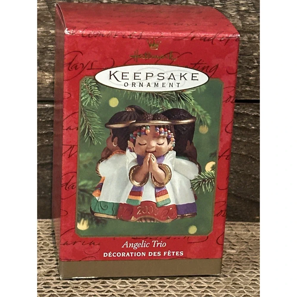 Hallmark Keepsake 2000 Angelic Trio‎ Christmas Tree Hanging Ornament 2.5
